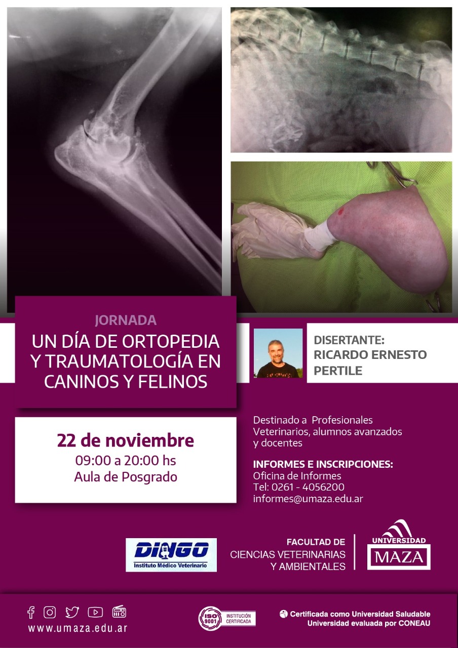 Jornada «Un día de Ortopedia y Traumatología en Caninos y Felinos»