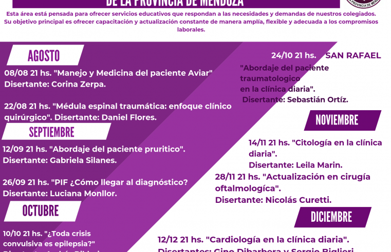 FORMACIÓN CONTINUA EN EL COLEGIO DE MÉDICOS VETERINARIOS DE LA PROVINCIA DE MENDOZA.