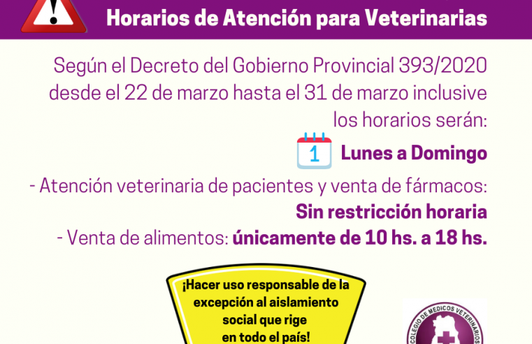 Coronavirus: Horarios de Atención