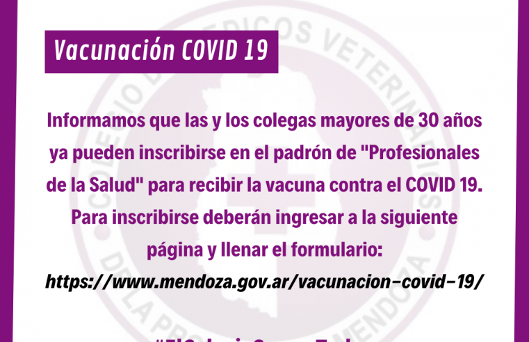 Vacunación COVID 19 para Veterinarios