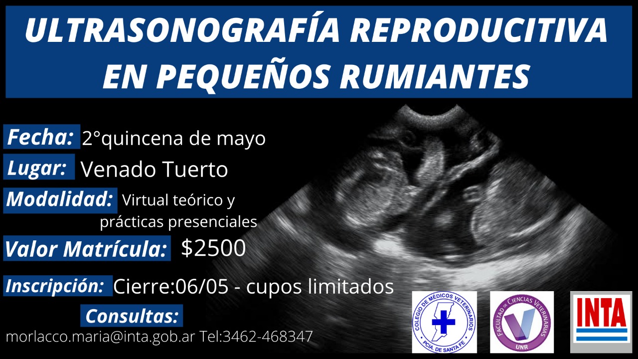 Curso: Ultrasonografía Reproductiva en Pequeños Rumiantes