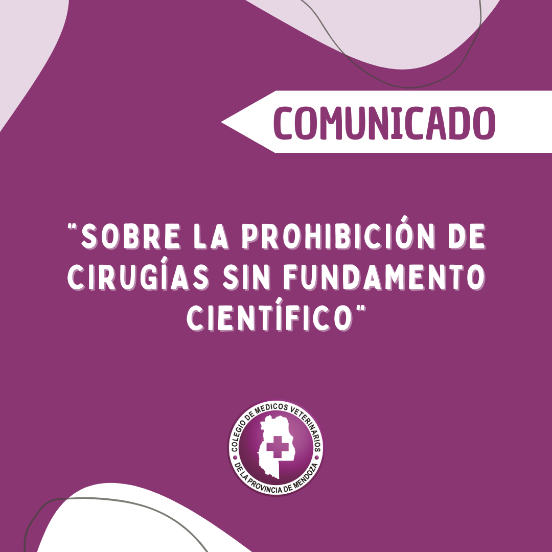 Comunicado: Sobre el proyecto de prohibir cirugías sin fundamento científico