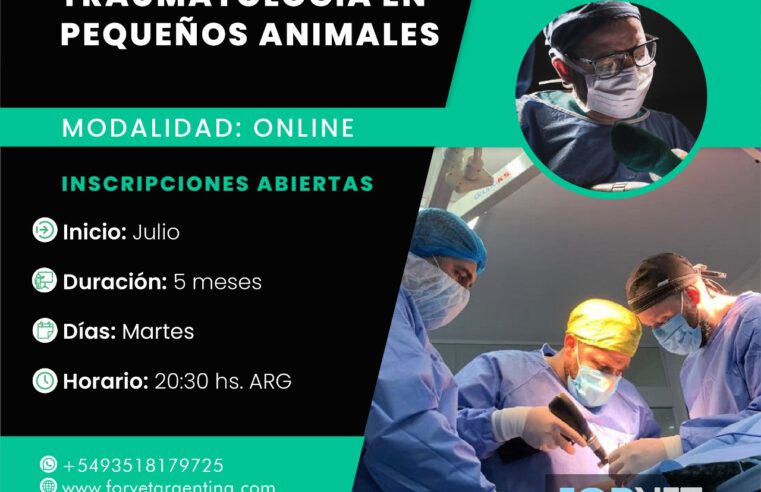 POSGRADO: TRAUMATOLOGÍA EN PEQUEÑOS ANIMALES