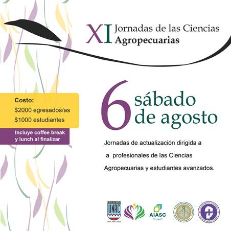 XI JORNADAS DE LAS CIENCIAS AGROPECUARIAS