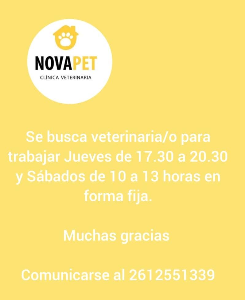 Oferta Laboral Clínica Novapet