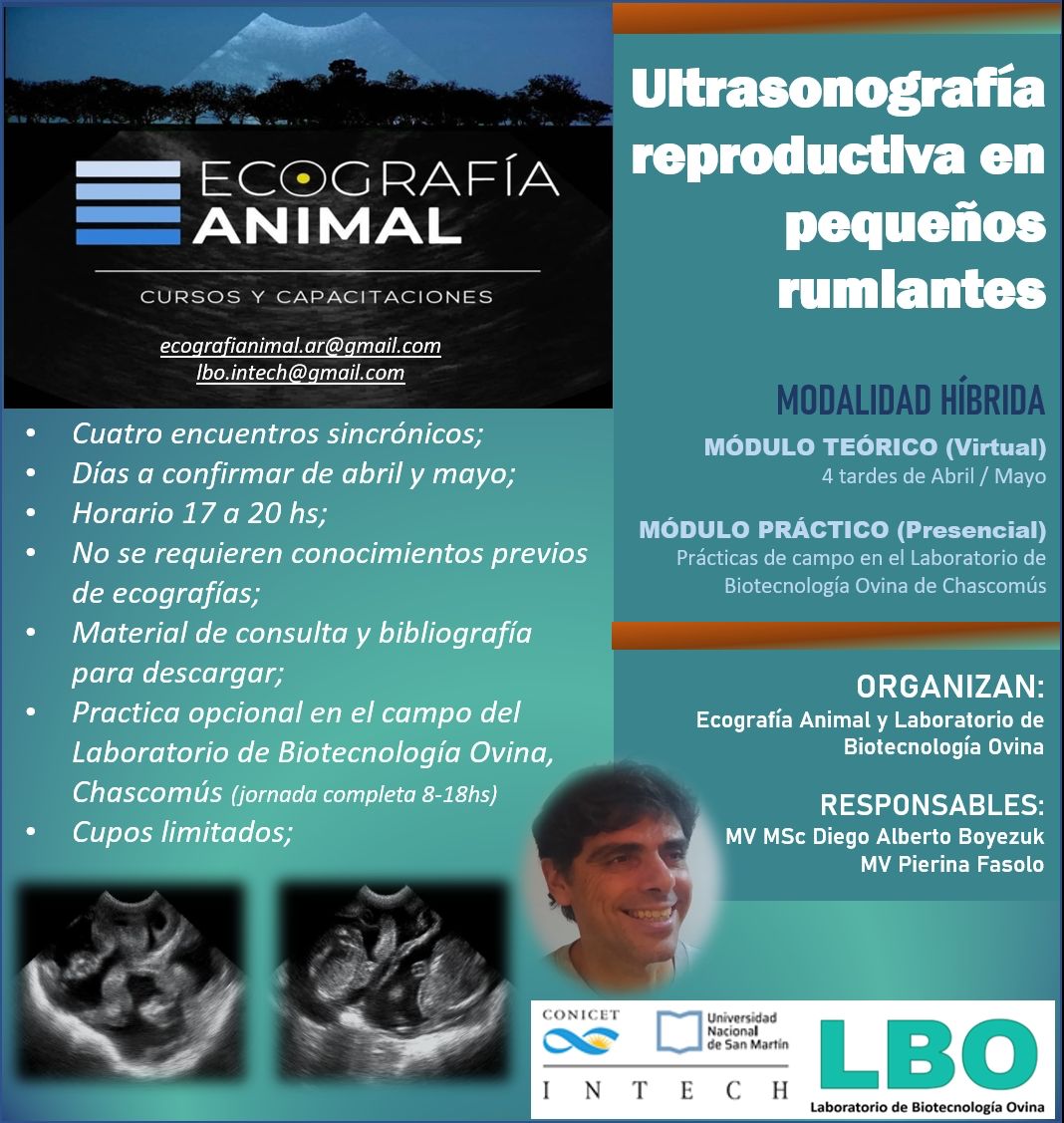 Curso «Ultrasonografía reproductiva en Pequeños Rumiantes»