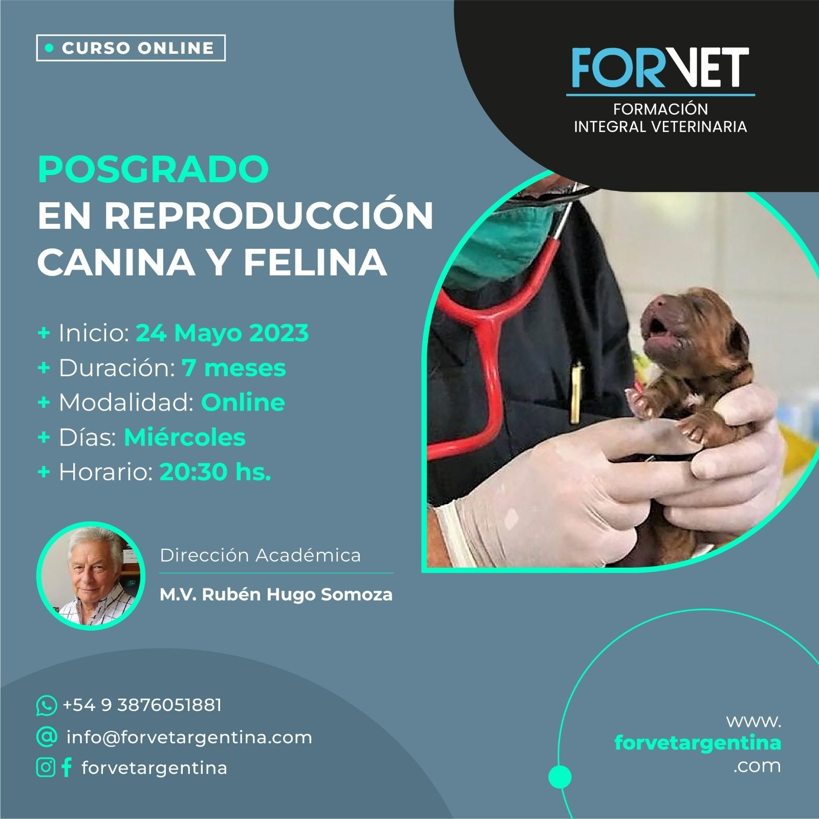 Posgrado «REPRODUCCIÓN EN CANINOS Y FELINOS»