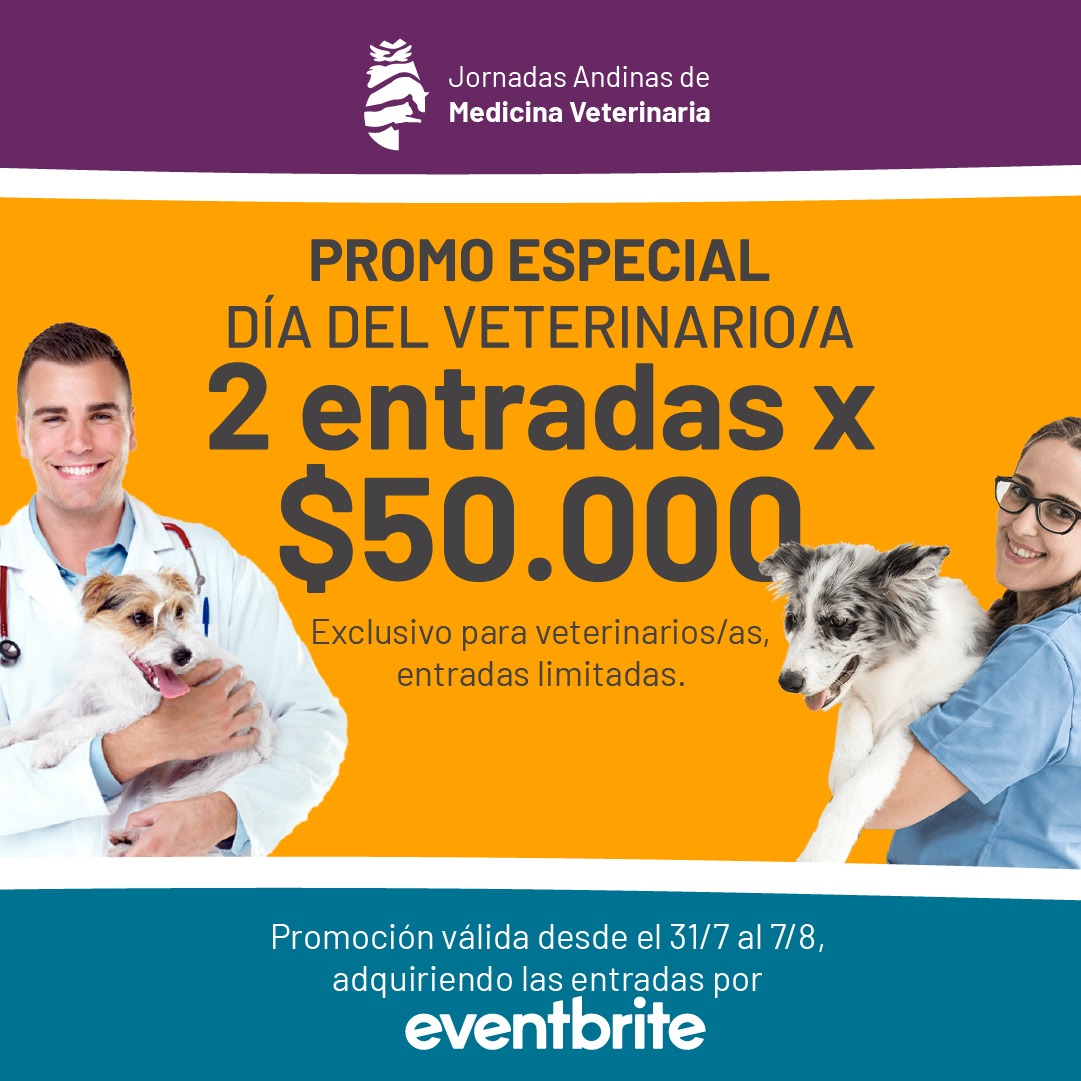 Día del Veterinario: Descuentos en entradas para las Jornadas Andinas de Veterinaria