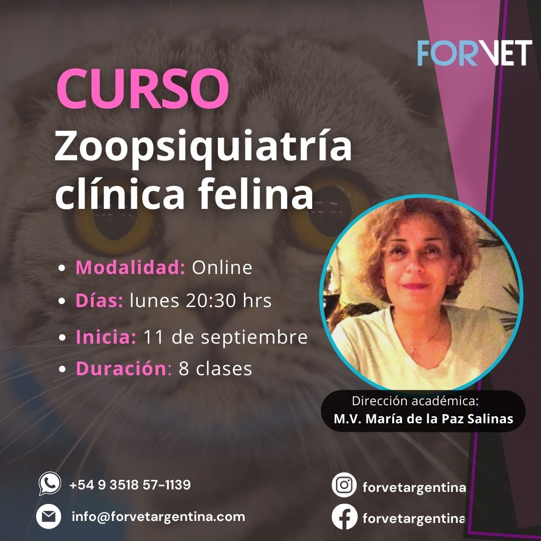 CURSO ZOOPSIQUIATRÍA CLÍNICA FELINA