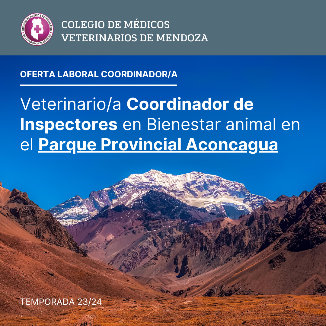 ACONCAGUA: Oferta Laboral «Coordinador/a de Inspectores de Bienestar Animal»