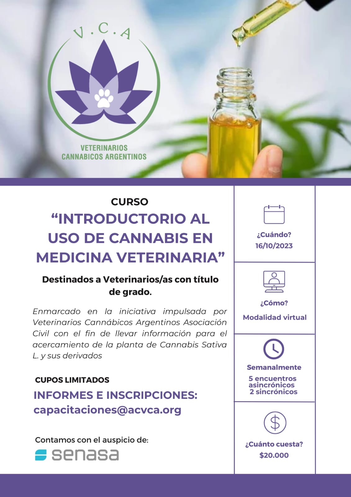 Curso «Introductorio al uso de Cannabis en Medicina Veterinaria»