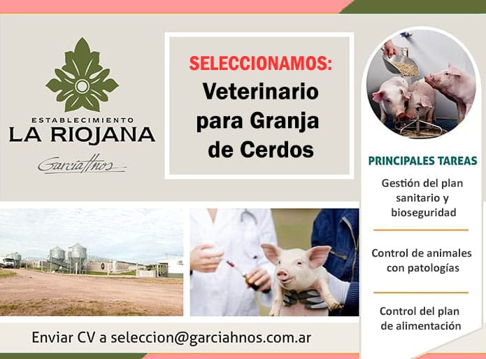 Oferta Laboral en granja porcina de Santa Fé