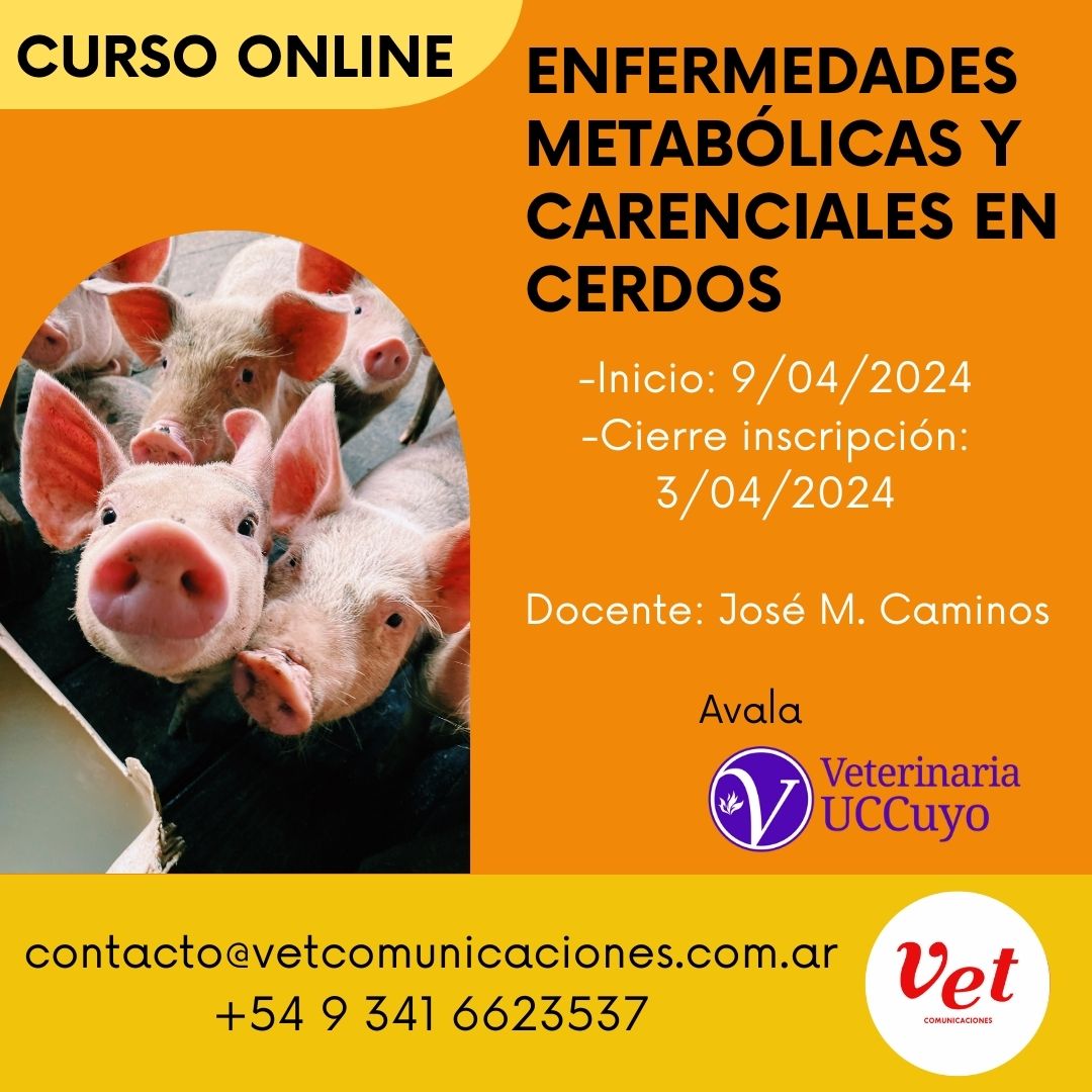 Curso «Enfermedades Metabólicas y Carenciales en cerdos»