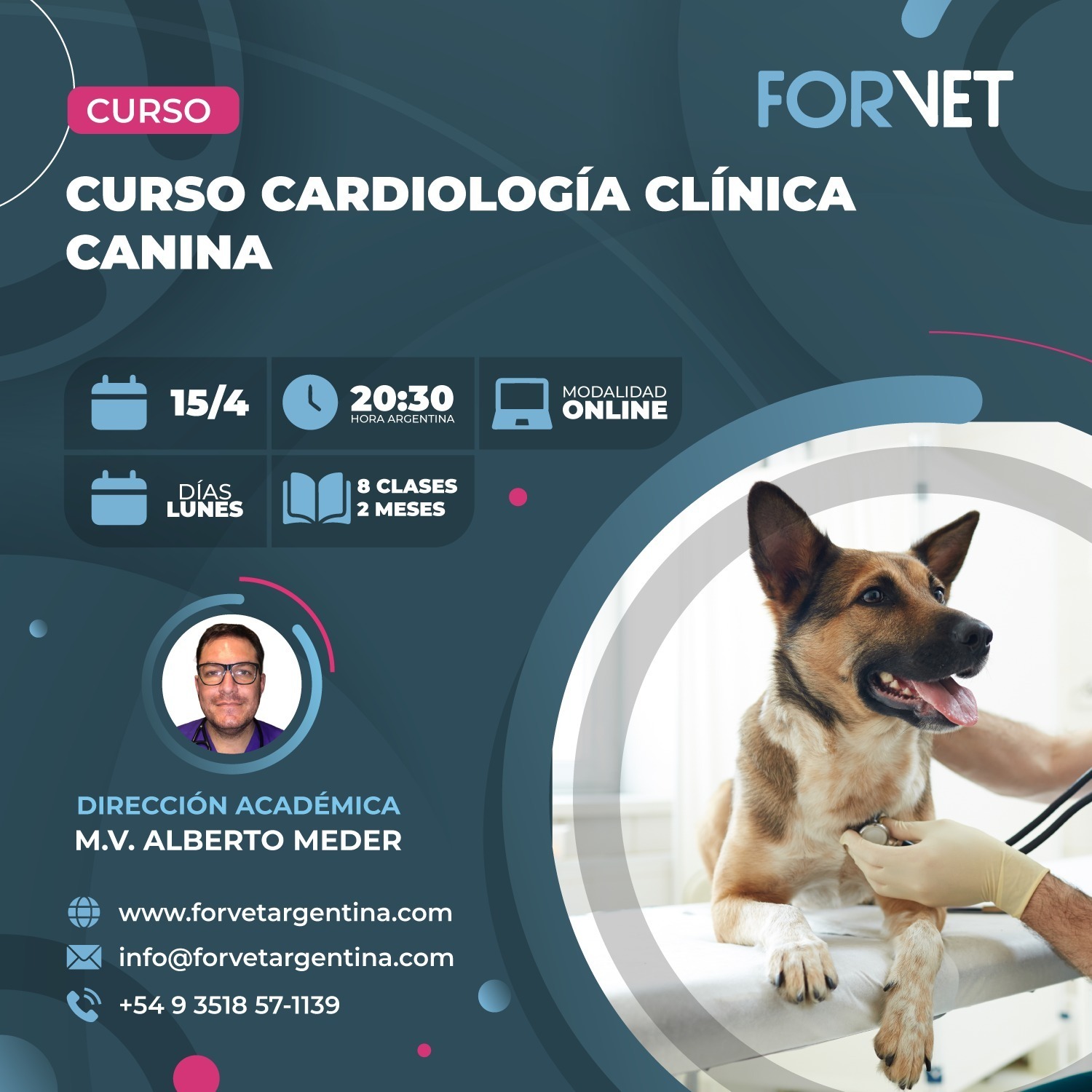 Curso «CARDIOLOGÍA CLÍNICA CANINA»