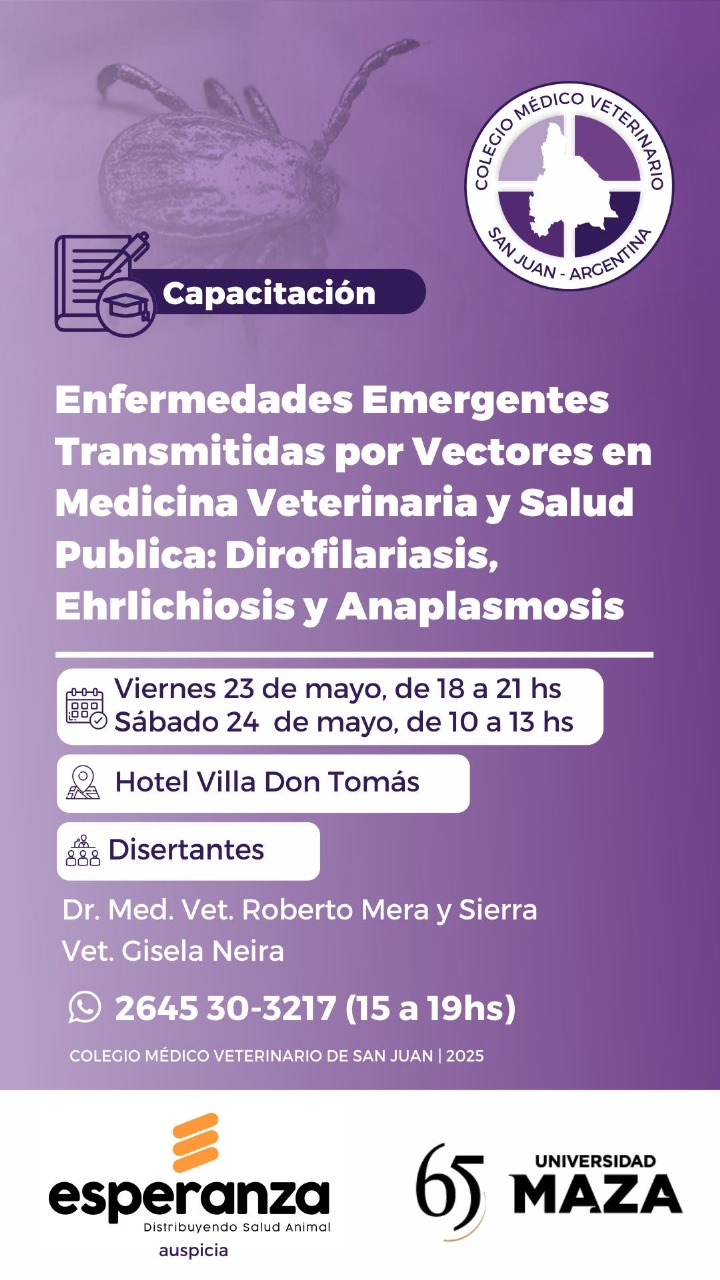 Capacitación «Enfermedades Emergentes Transmitidas por Vectores en Medicina Veterinaria y Salud Pública»