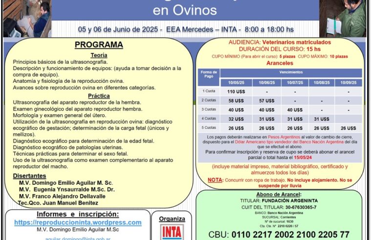 5° Curso de Ecografía en Ovinos del INTA