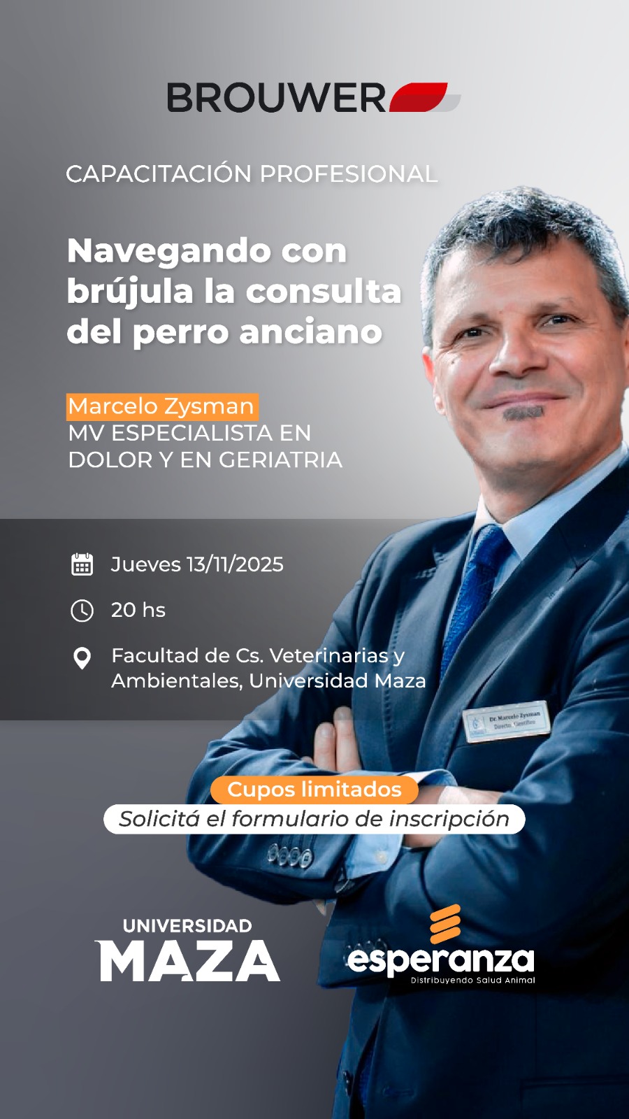 Capacitación «Navegando con brújula la consulta del perro anciano»