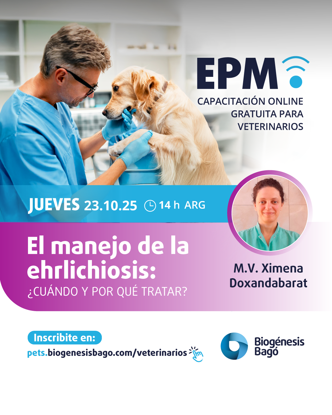 Charla «El manejo de la ehrlichiosis: ¿Cuándo y por qué tratar?»