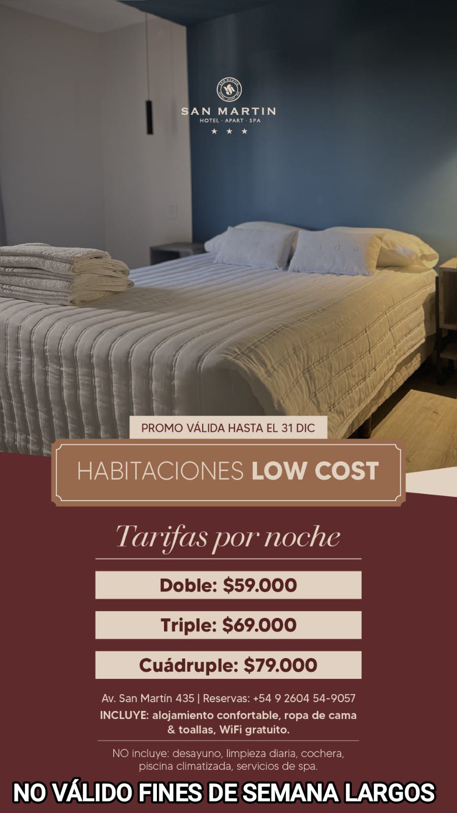 Hotel San Martín en San Rafael: nuevas promociones