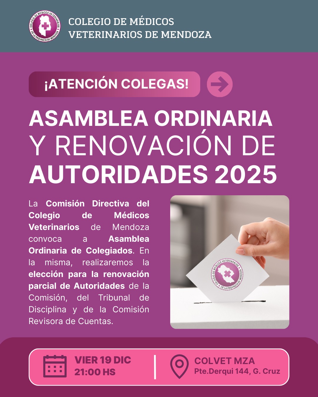 Asamblea Ordinaria y Renovación de Autoridades 2025