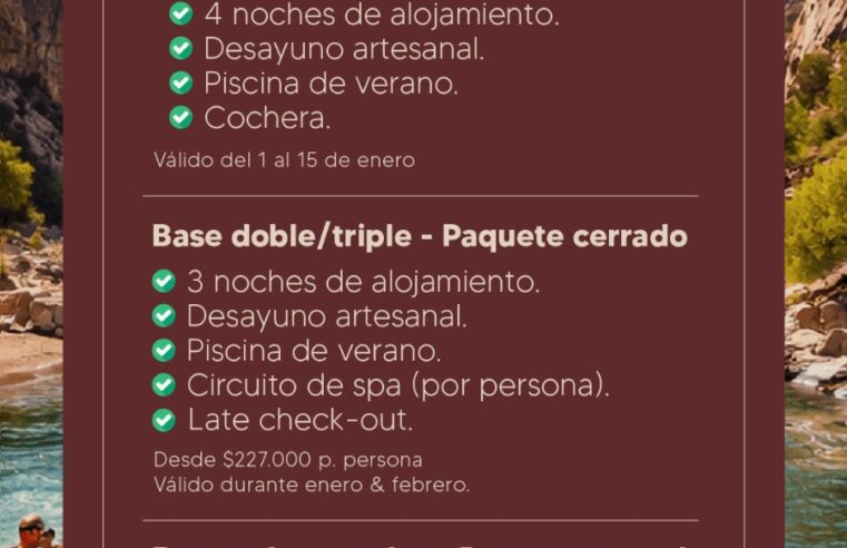 Hotel en San Rafael: promociones Enero y Febrero