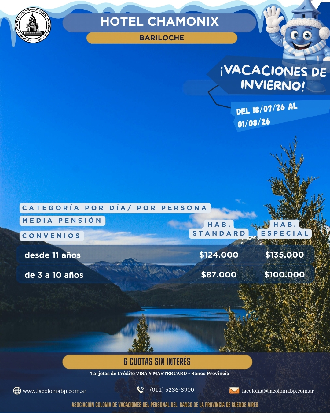 Tarifas de Hoteles de La Colonia para vacaciones de invierno
