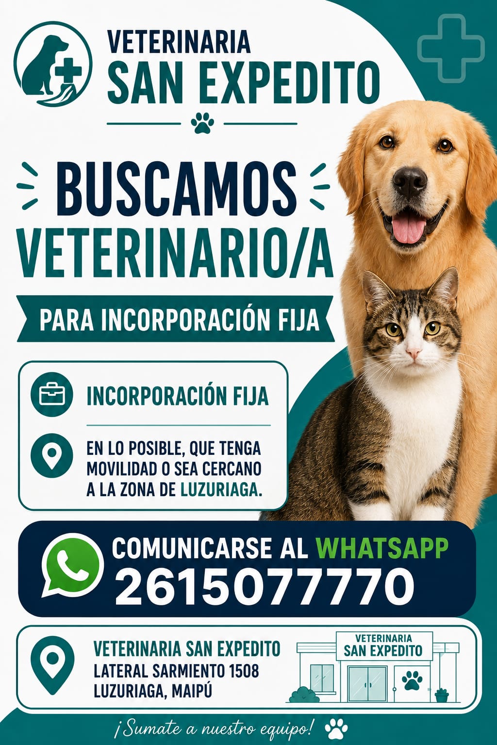Oferta Laboral «Veterinaria San Expedito»