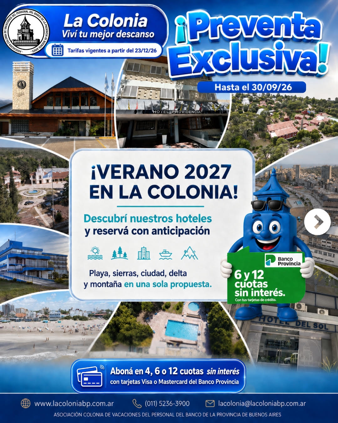 La Colonia – Convenios PREVENTA VERANO 2027