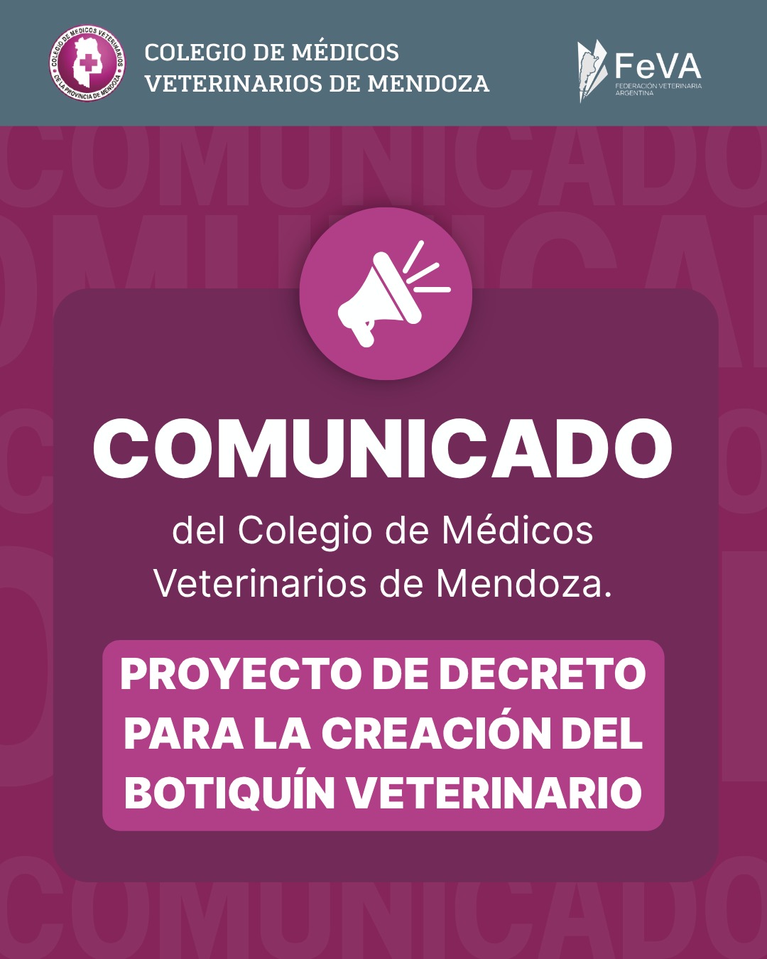 Comunicado: Botiquín Veterinario